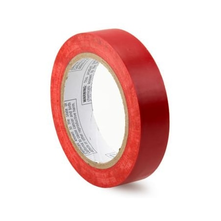 Accuform Pipe Marking Tape, SelfAdhesive, Red, 1 in Width, 108 ft Length, 6 mil Thickness, Vinyl PTM613RD